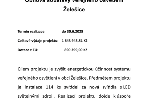 Ilustrační obrázek k projektu Obnova soustavy veřejného osvětlení (2025)