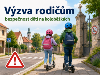 Ilustrační obrázek k  Výzva rodičům – bezpečnost dětí na koloběžkách